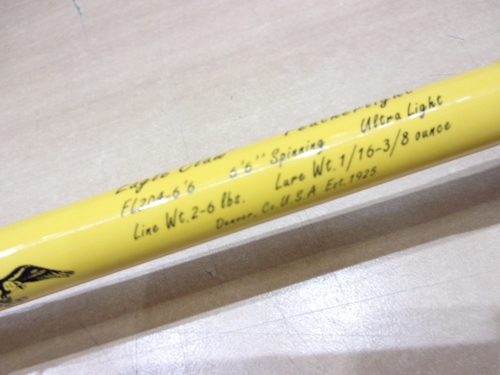 EAGLE CLAW FEATHERLIGHT SPINNING ROD 6 foot 6 inch length