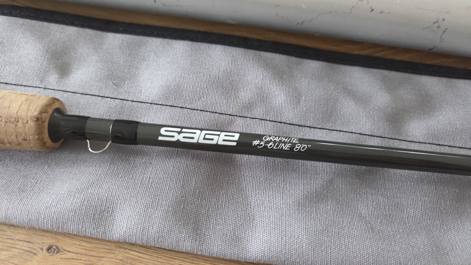 SAGE Fly Fishing ROD GRAPHITE #5-6 LINE 8 FOOT 2 Pc With Aluminum Tube perfect!