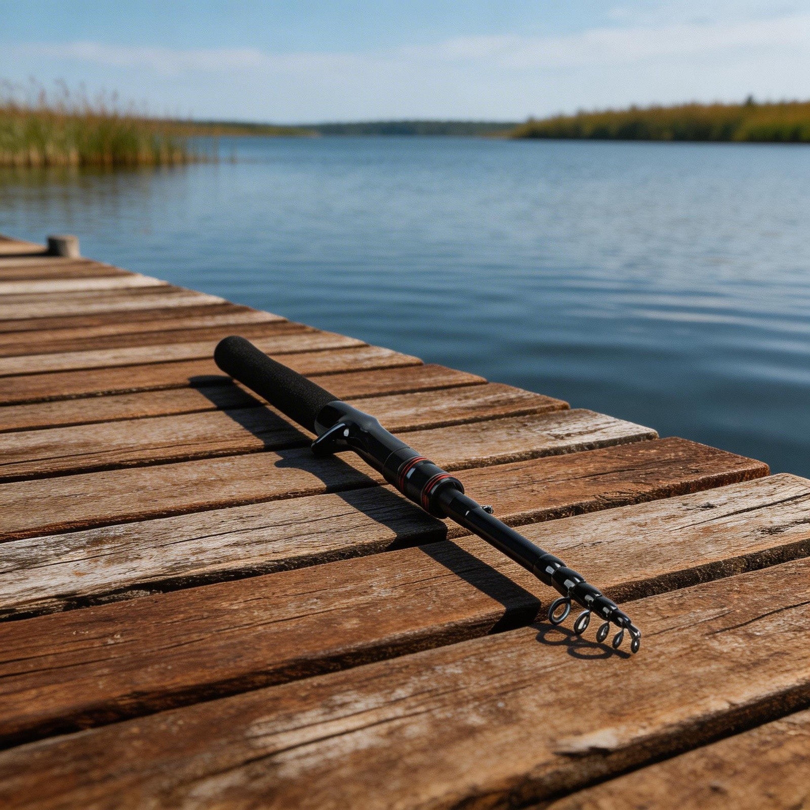 Lightweight Carbon Telescopic Fishing Rod with 6 17lb Line Weight Support