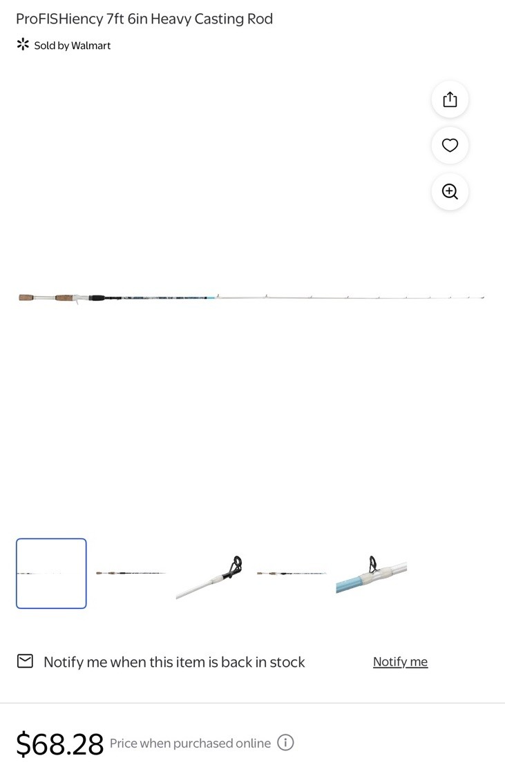 (2 RODS) Profishiency 7’6” Heavy – New
