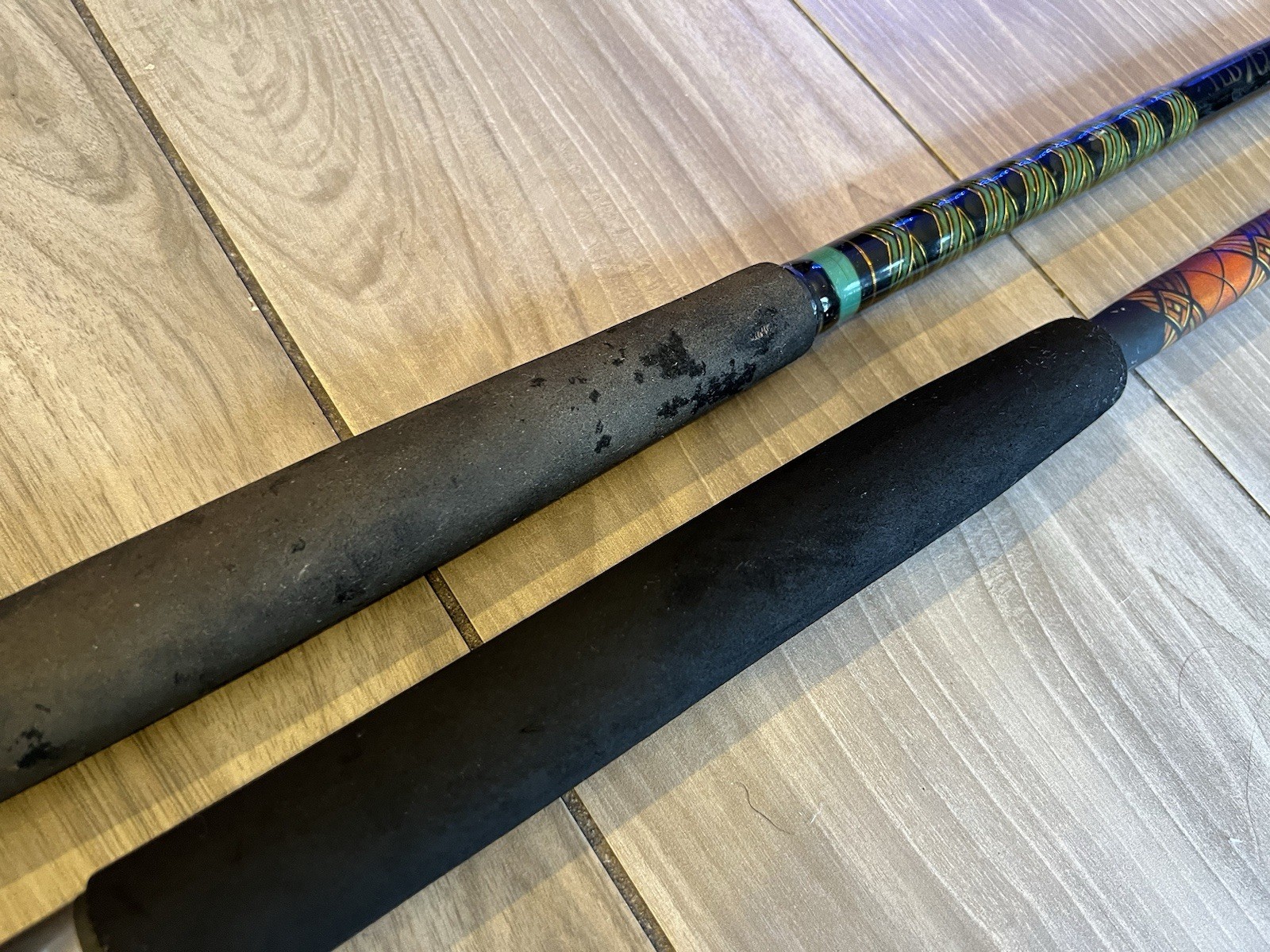 Lot of 2 Conventional Fishing Rods Star Rods Aerial & Vtg Shimano TLD 70 Heavy