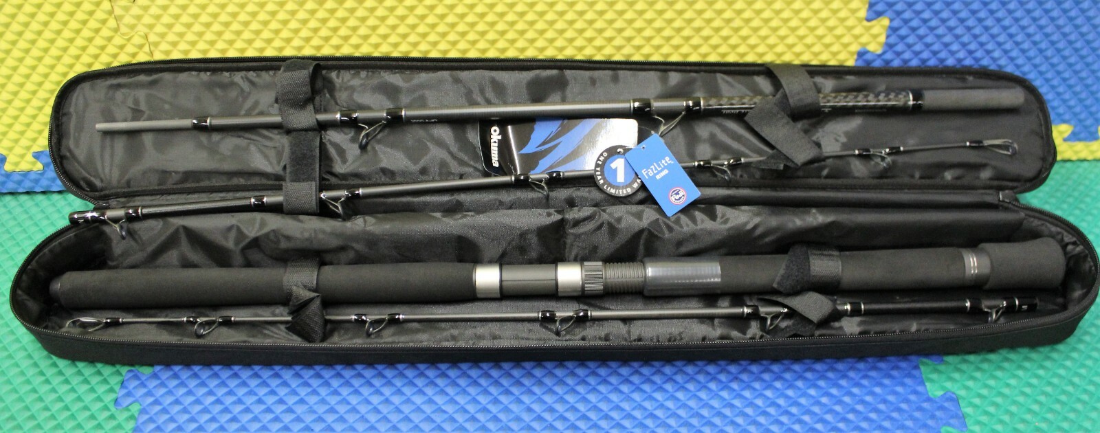 Okuma Voyager Signature Boat Rod 7′ 0″ 3-Pc W/Soft Case 2 Rod Tips VSB-C-703ML-M