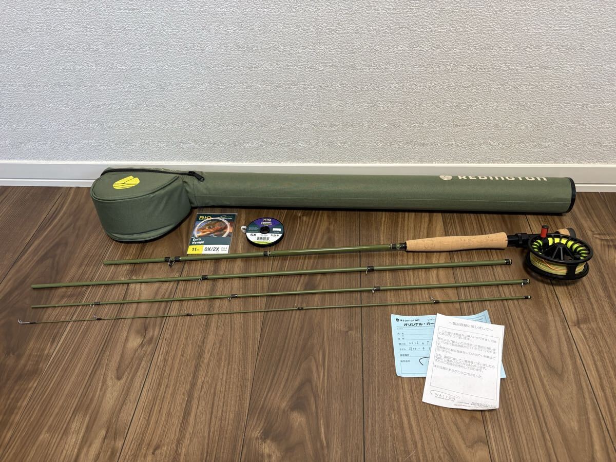 [Unused] Redington Field Kit Euro Nymgh 3100-4 Beginner Set 10ft #3 Fly Rod