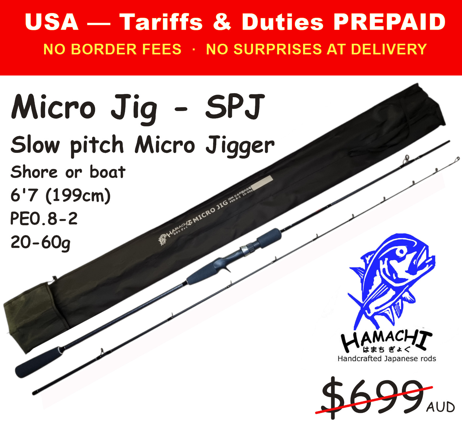 Hamachi Micro jigger Slow Pitch Jigging 10- 30lb Japanese fishing rod CASTING