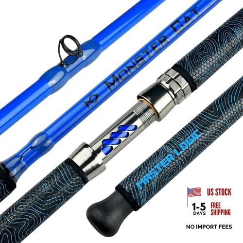 Catfish Fishing Rod – 1 Piece 7’Glow with Black Dark Monster Catfishing Casting