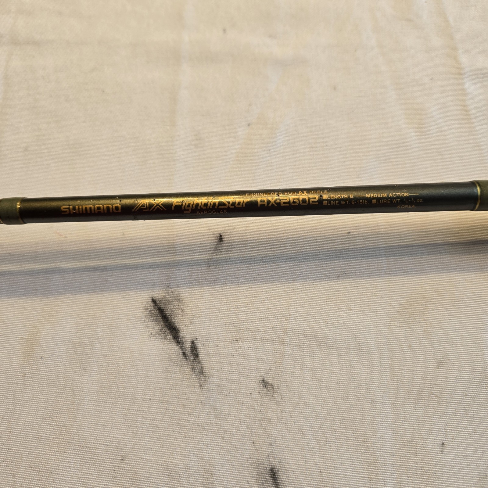 Shimano AX-2602 Fightin Star Aeroglas 6′ Medium Spinning Fishing Rod 2pc