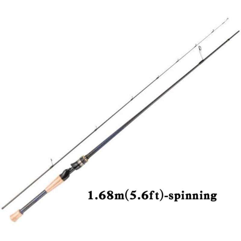 Portable Fishing Rod 1.5m/1.68m/1.8m Spinning Casting Rod Carbon Fiber Rod Bass