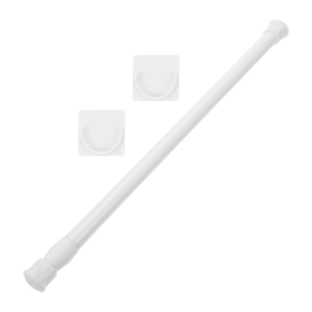 Multi- function Closet Rod Shower Curtain Rail Telescopic Rod No Punching
