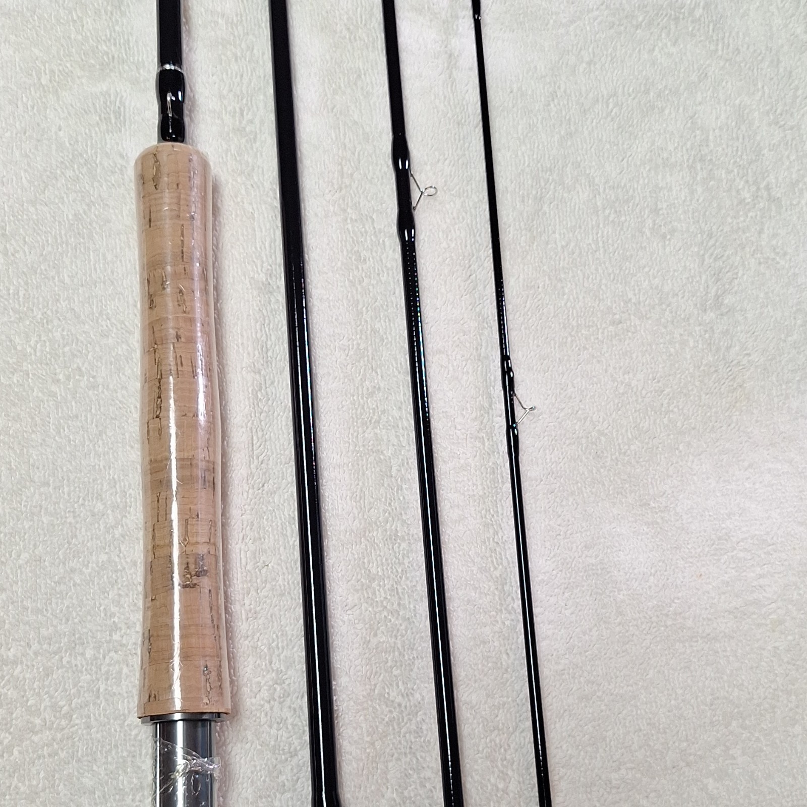 9 ft 7/8wt 4 pc IM6 Graphite Fly Rod Fast Action Full Cork Black 10 Guides