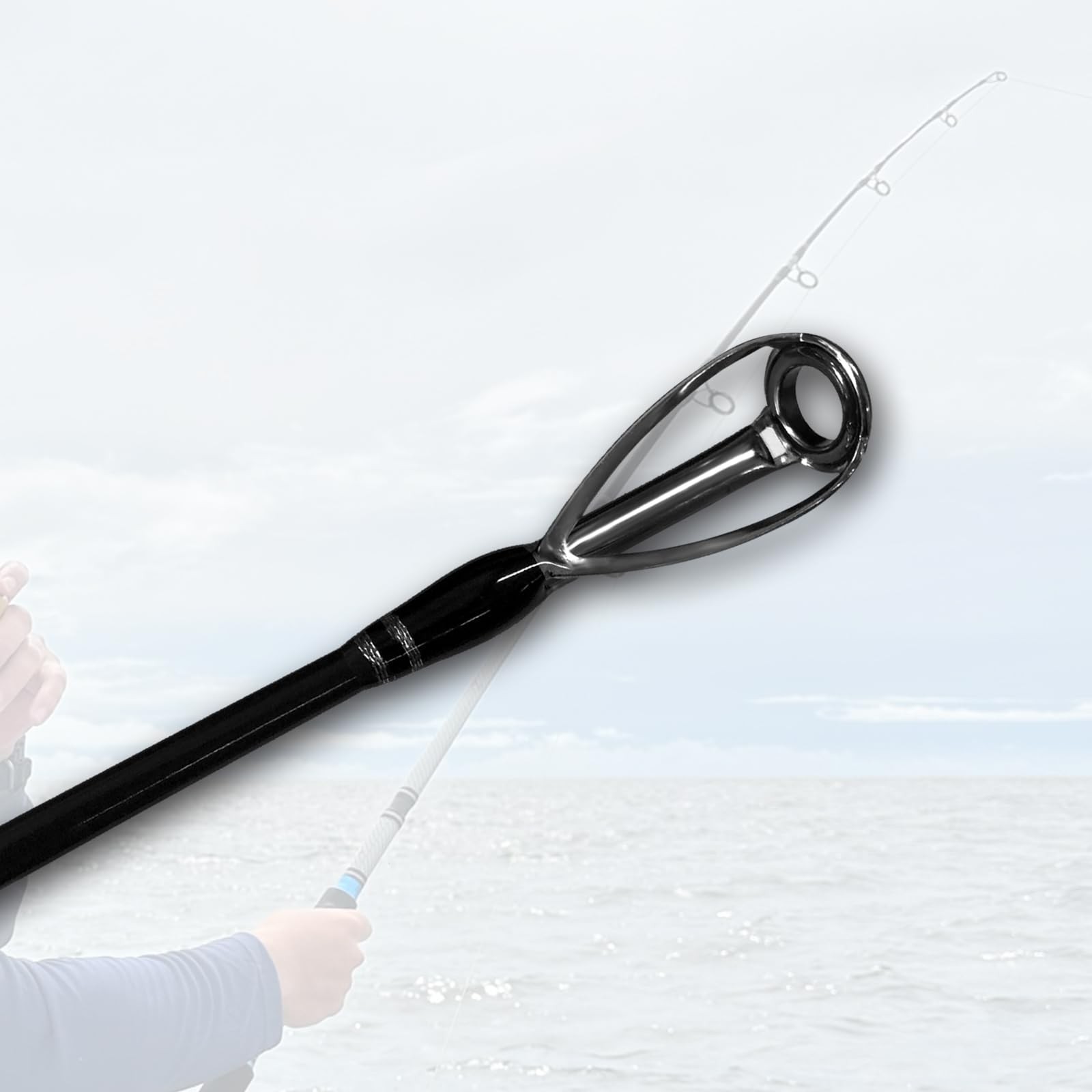 Fiblink 3-Piece Spinning Rod Heavy Spinning Fishing Rod Portable Fishing Rod Gra
