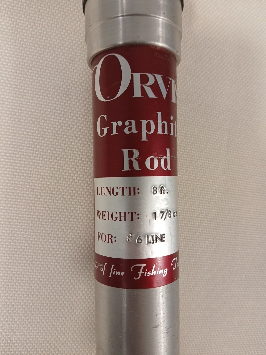 Vtg Orvis Trout Graphite Fly Fishing Rod 8′ 2pc #6 1 7/8oz + Correct Tube 0285