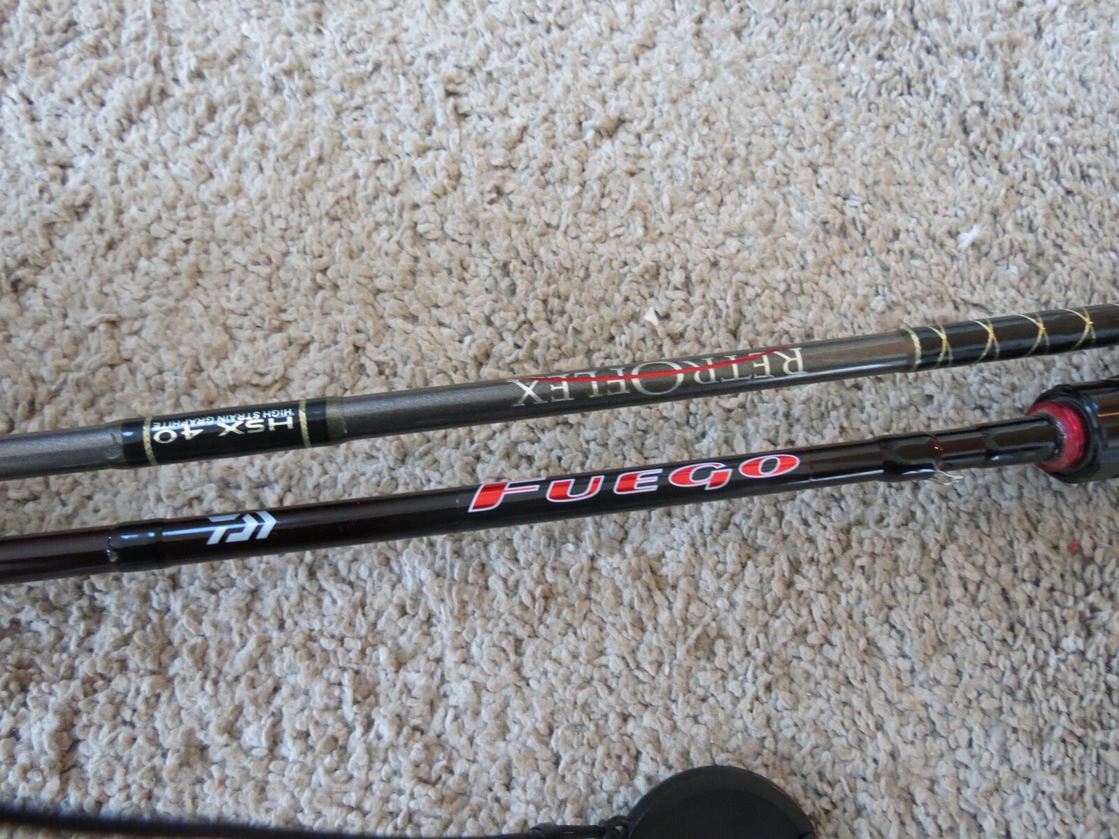 Daiwa Fuego fishing rod & Quantum Retroflex fishing rods (lot#18540)
