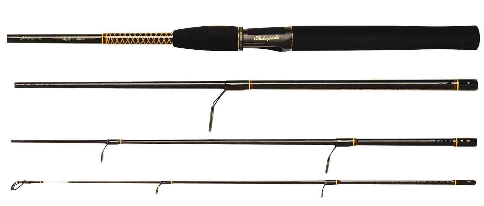 Shakespeare 6ft’6 Ugly Stik Travel Spin 4 Piece Spinning Fishing Rod 5-15g