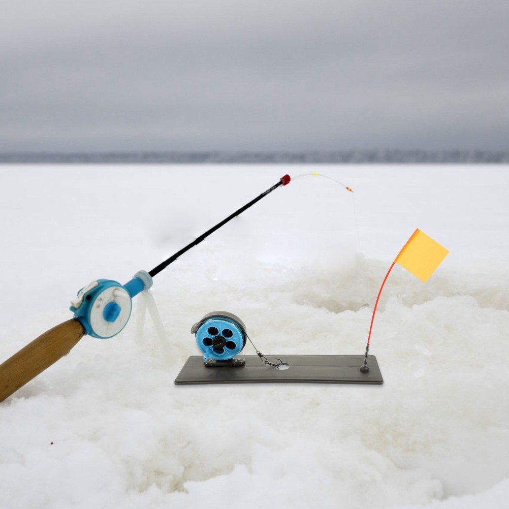 2Pcs Durable ABS Ice Fishing Rod Set Portable Outdoor Winter Fishing Tool
