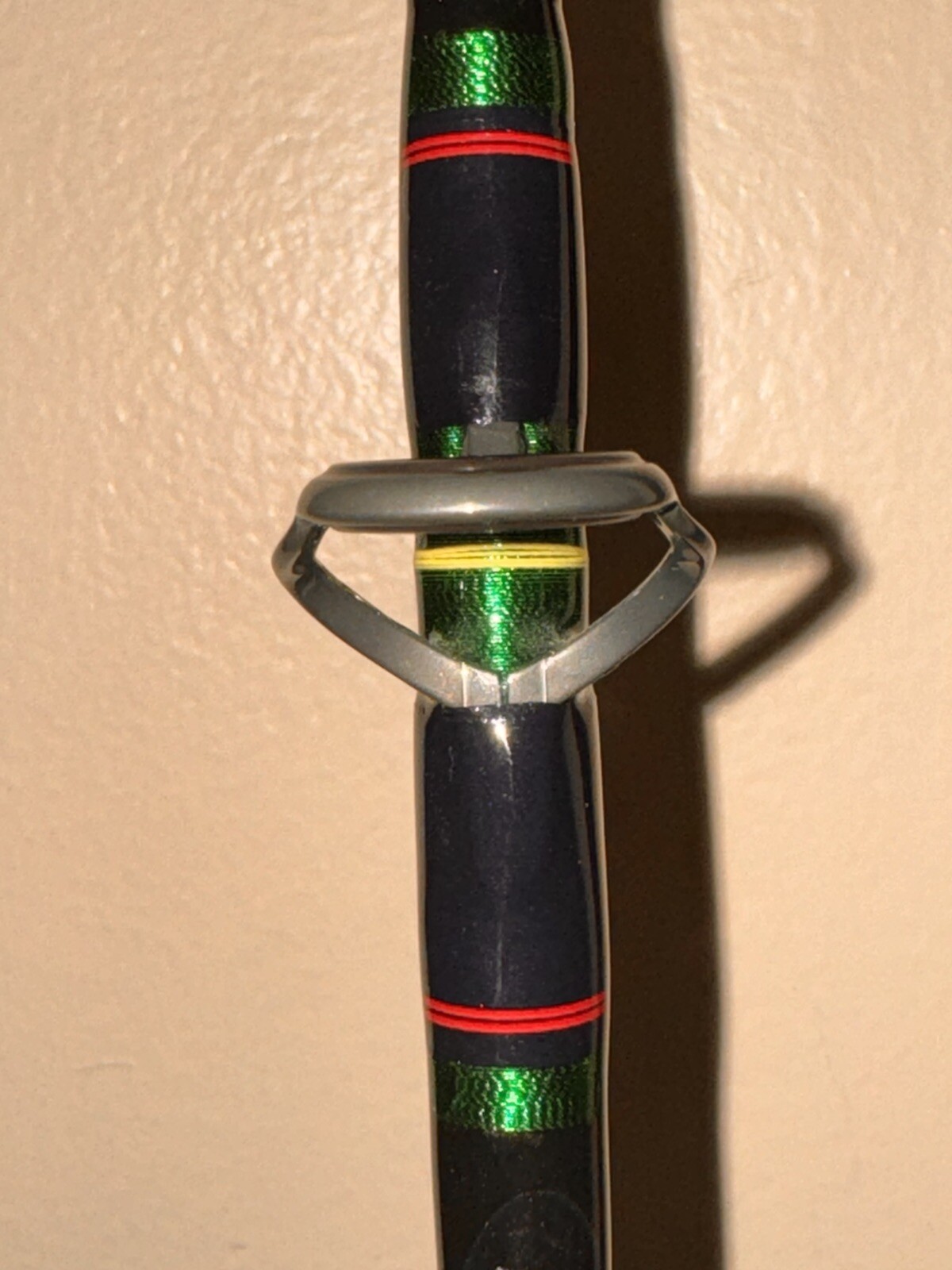 Vague Rods Custom Fishing Rod- Green Reverse Chevron 40-60 lbs