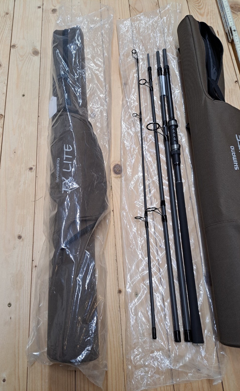2 × Shimano TX Lite A Carp 9ft 3lb Carp Rods 4pc NEW inc pipe carp