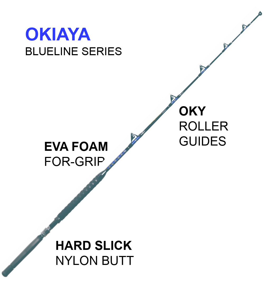 OKIAYA COMPOSIT 30-50LB “BLUELINE” SALTWATER BIG GAME ROLLER