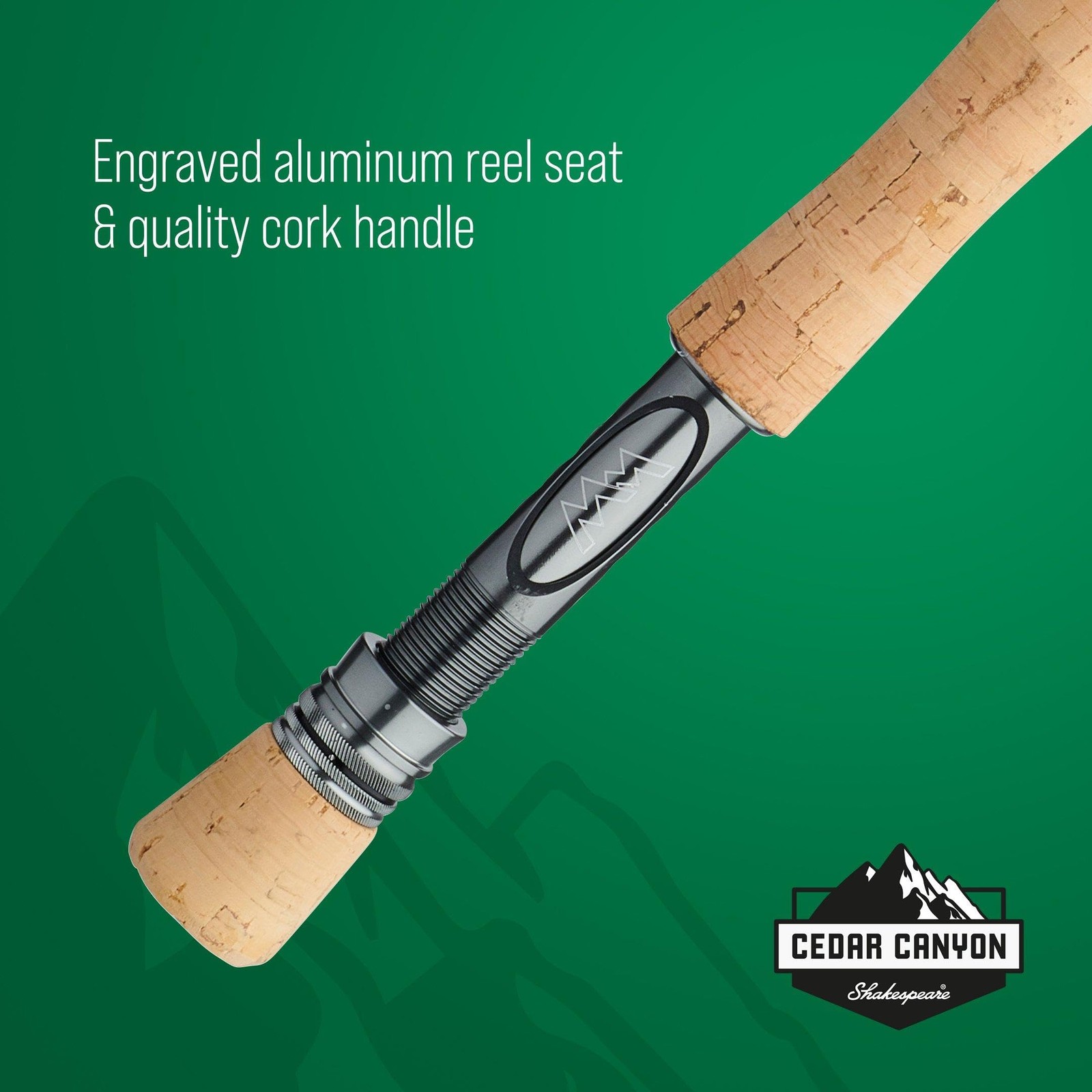 Shakespeare Cedar Canyon Summit Fly Fishing Rod, Black, 9′ – 6wt – 4pc, Multi
