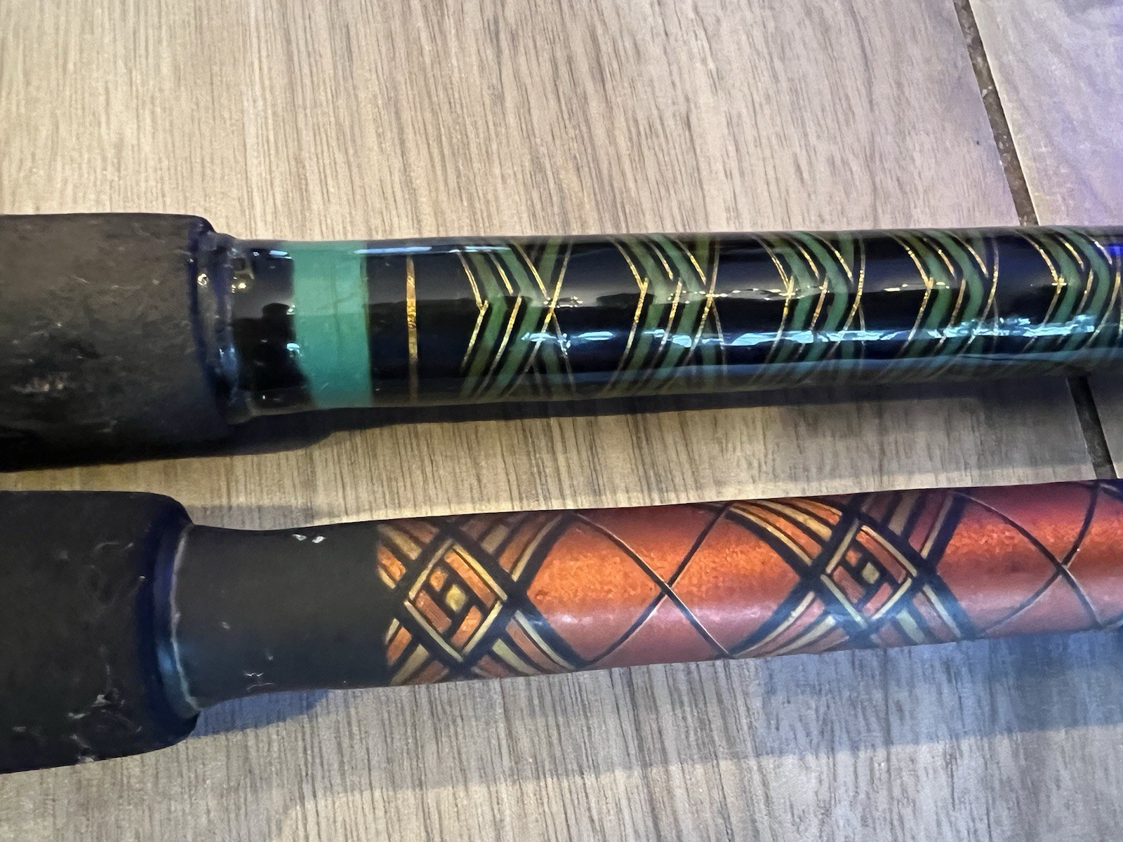 Lot of 2 Conventional Fishing Rods Star Rods Aerial & Vtg Shimano TLD 70 Heavy