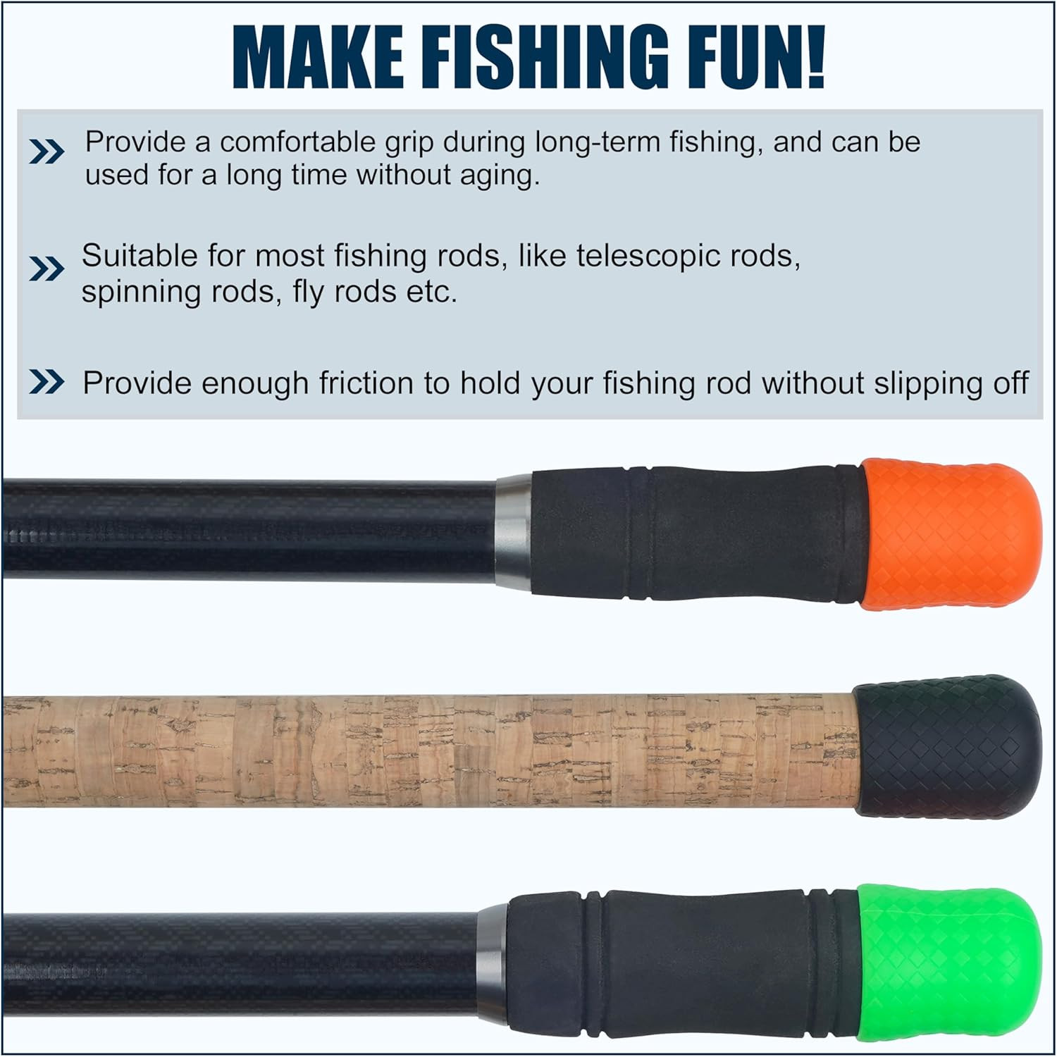 Fishing Rod Butt Cushion, Silicone Fishing Rod Butt Cap End Pole Seat Cushions P