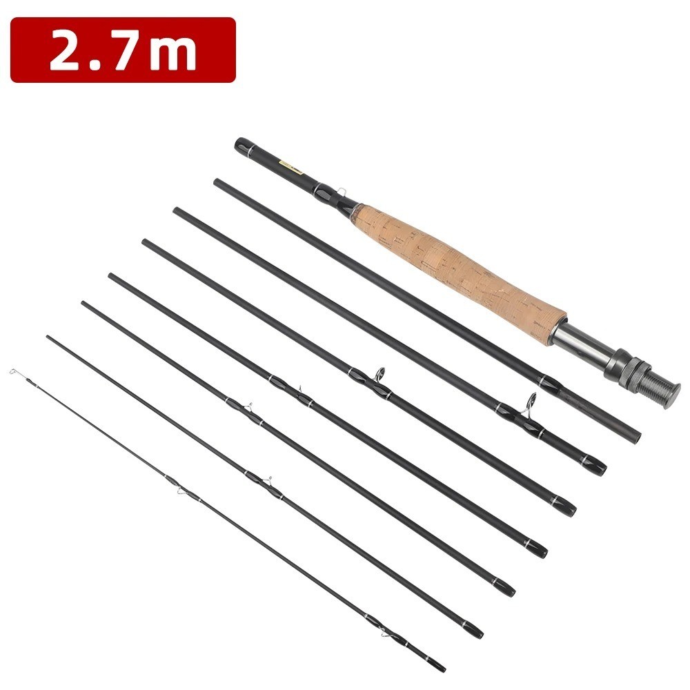 Fishing Rod 8 FT 9 FT Lure Travel Spinning/Casting Rods High Carbon Fiber Pole