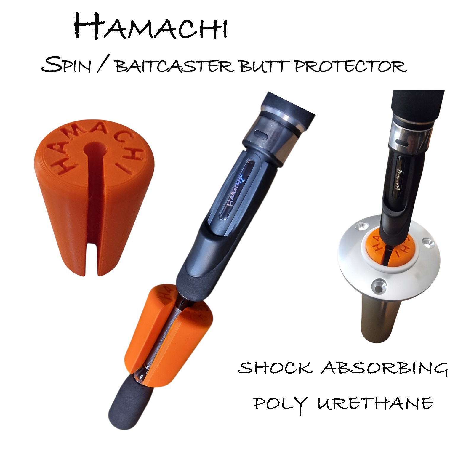Hamachi Tackle shock absorbing ROD BLANK SAVER Jig Spin & Bait caster rods