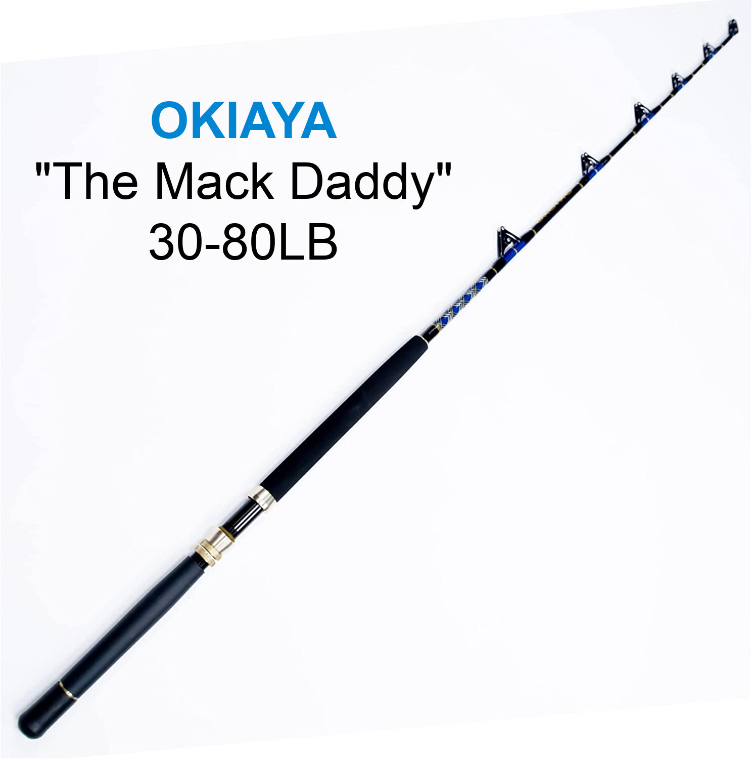 OKIAYA “The Mack Daddy” 30-80LB SALTWATER TROLLING BOAT ROLLER ROD Set of 4