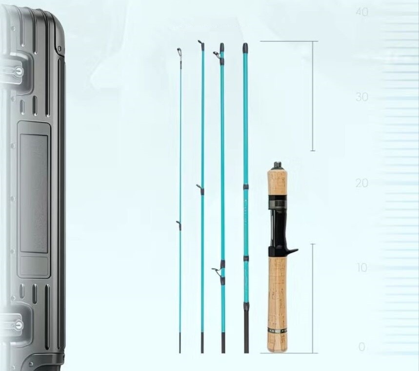 Portable Fishing Rod Carbon Fiber Ultra Light Spinning Casting Lure Fast Rods