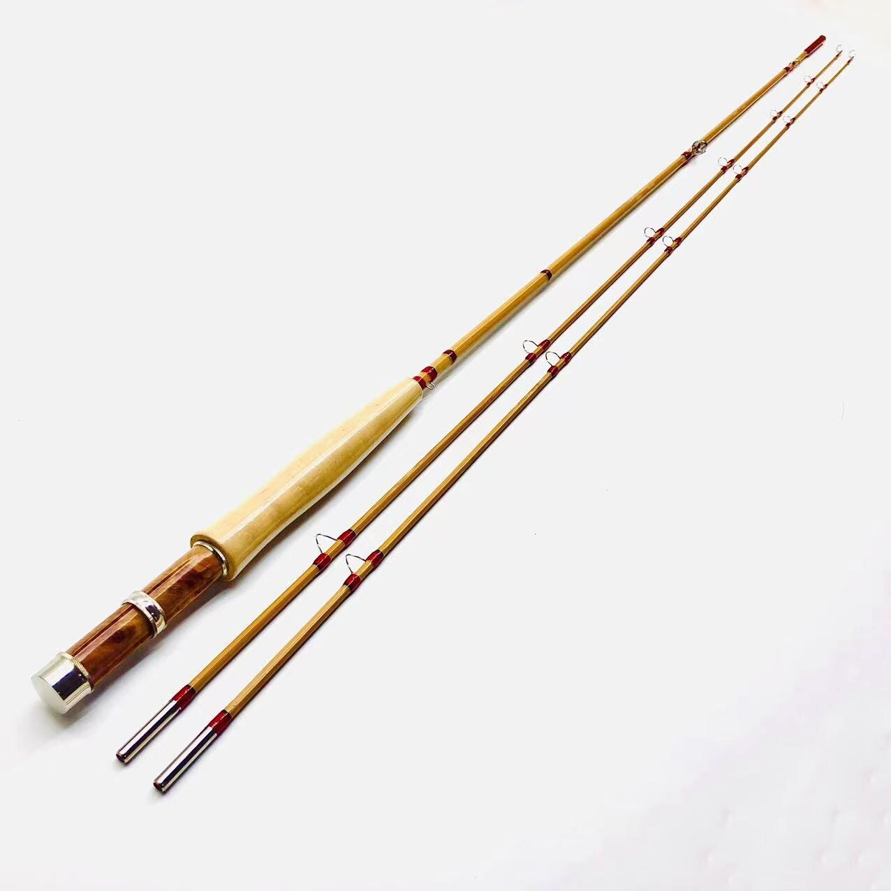 ZHUSRODS Classical Bamboo Fly Rod 6’0″~2 wt/2 Section~2 Tip/Fly Fishing Rods