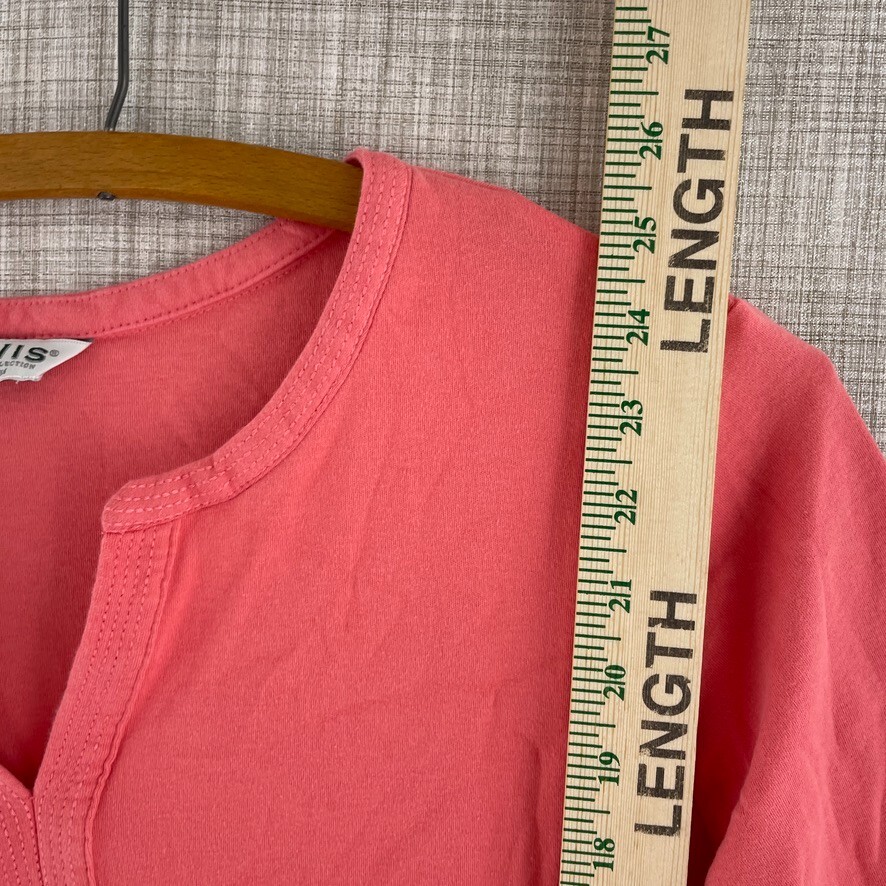 Orvis 3/4 sleeve shirt Top Womens 2157 pink 2157