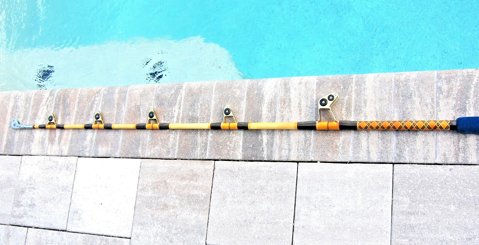 Vintage Custom Big-Game Trolling Rod:TYCOON FIN-NOR Roller Guide:7’5″;150-300lb1