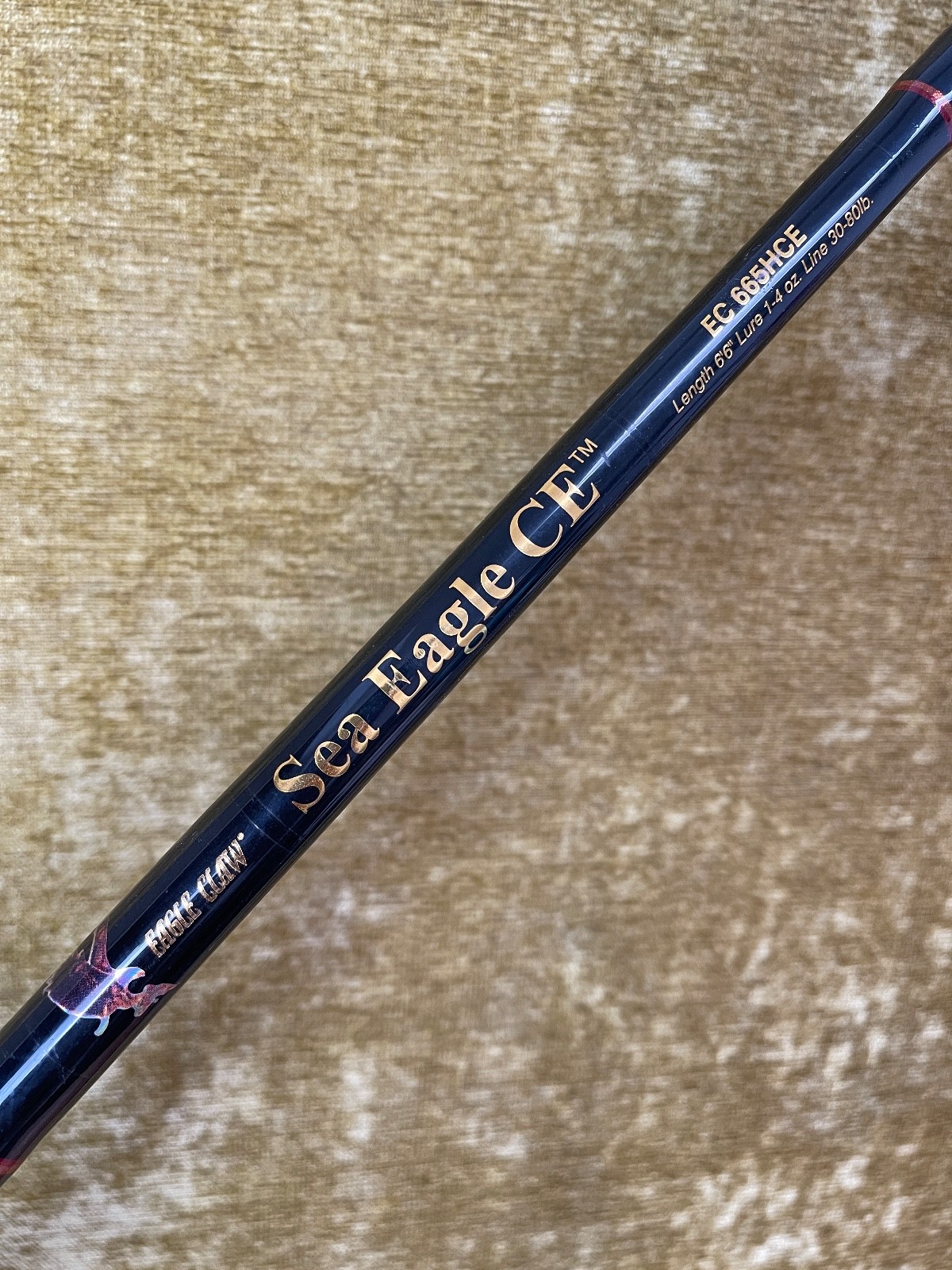 NOS Eagle Claw “Sea Eagle CE” EC 665HCE 6’6″ Line 30-80LB Fishing Pole