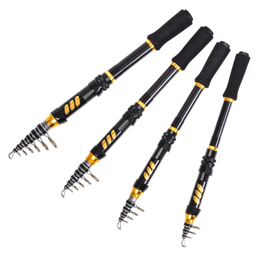 Ultralight Spinning Fishing Rod Pole Hard Carbon Fiber Telescopic Alloy Seat EVA