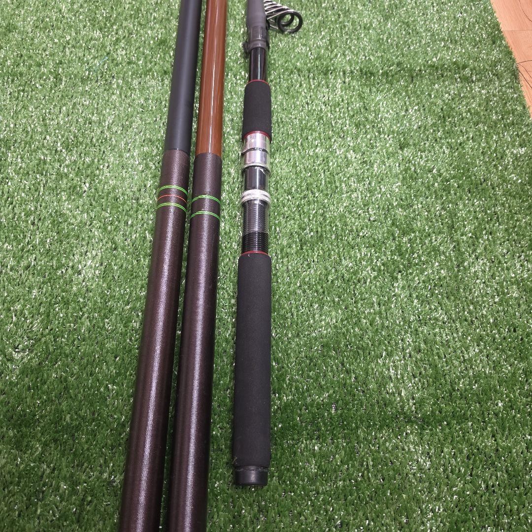 EVA Handle Surf Casting Rod Set of 2 with Guide, Brown/Black, Used