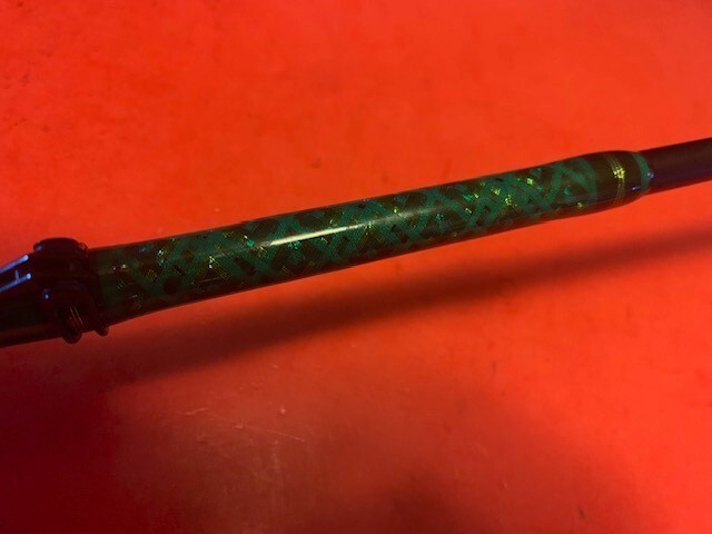 CUSTOM BUILT GLOOMIS 7 FOOT 6 INCH 12 TO 25 POUND CLASS BAITCASTING FISHING ROD