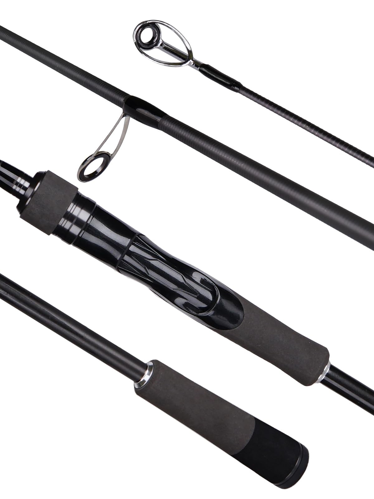 7’0″ Spinning Fishing Rod – 2Piece Carbon Fiber Pole for Beginners, Medium Po…