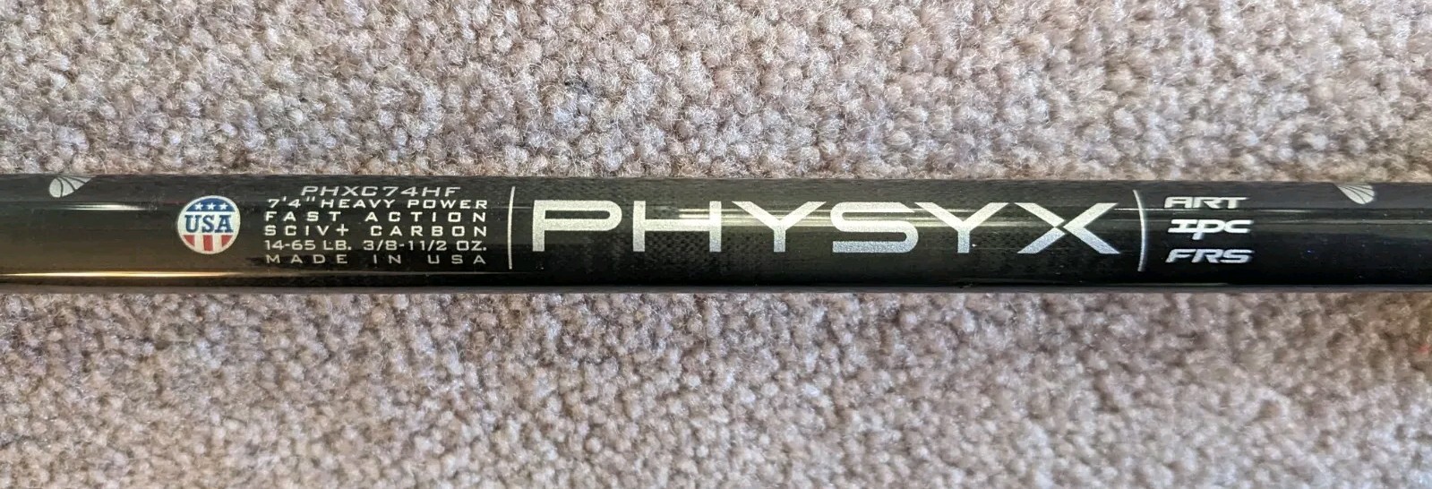 St Croix Physyx 7’4″ Heavy Fast Casting Rod PHXC74HF Made In USA