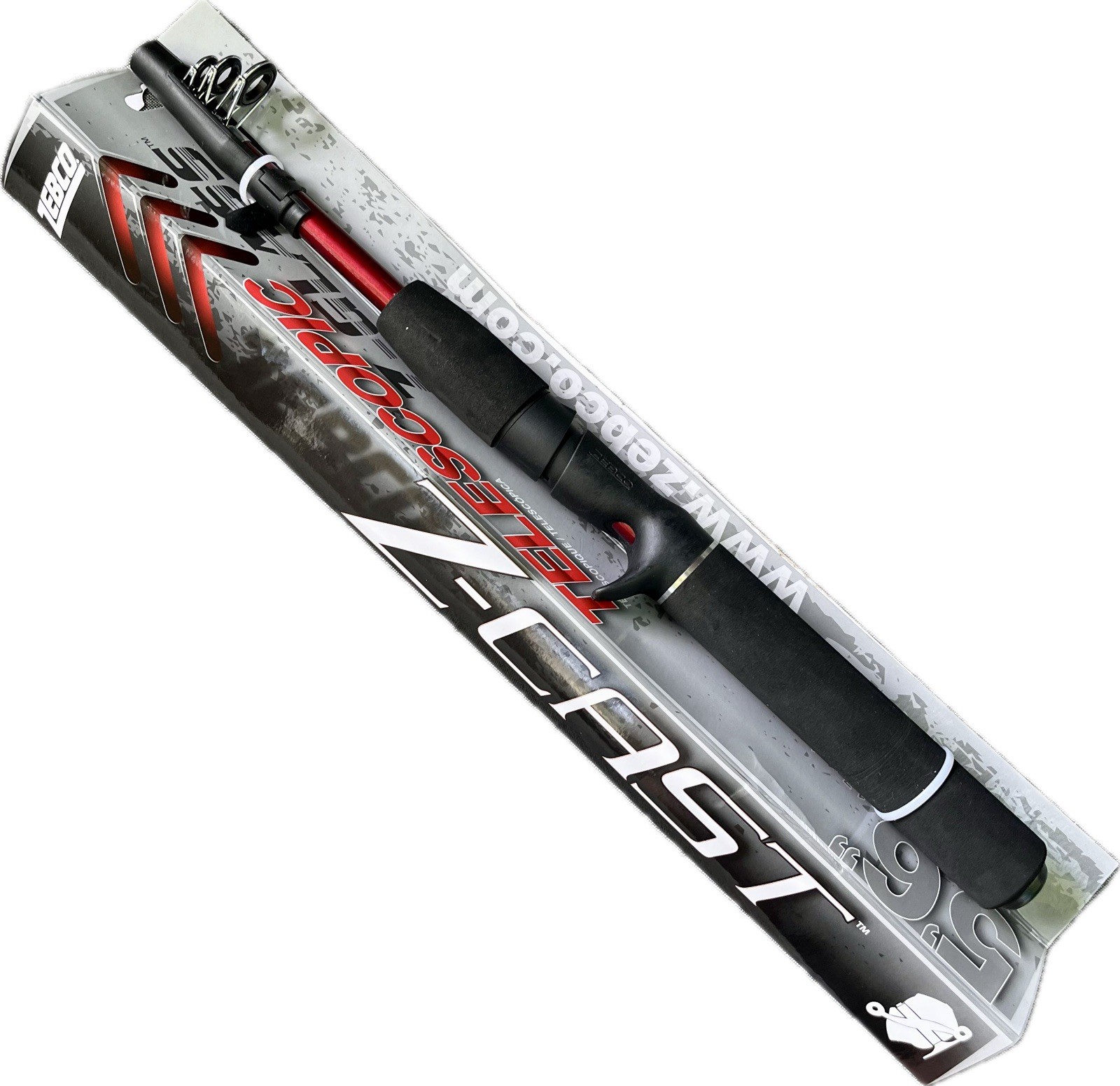 ZEBCO Z-CAST Telescopic Casting Rod, Extendable 17-Inches to 5-Foot 6-Inch NEW
