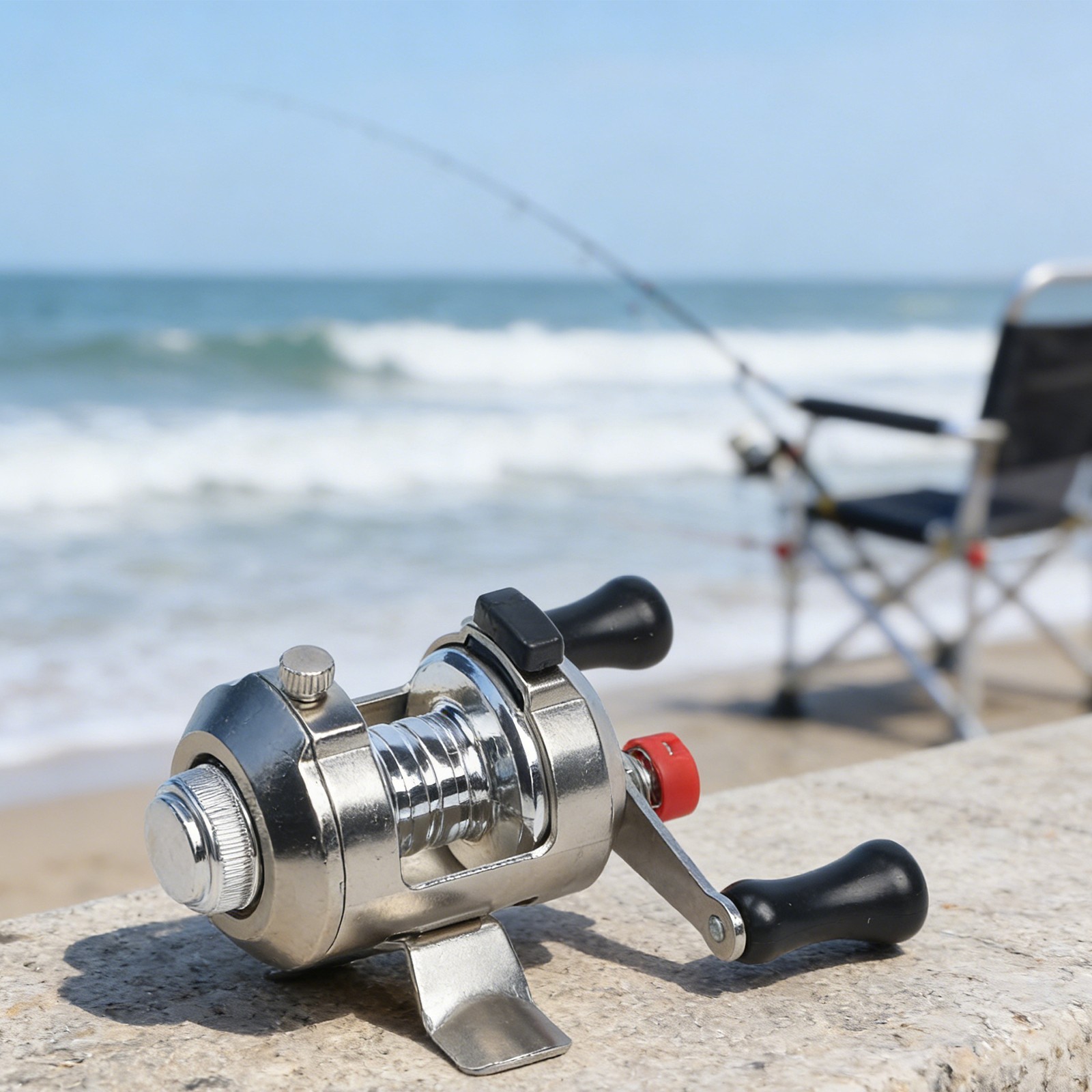 Compact Lightweight Metal Fishing Reel for Sea Fishing with Comfortable Handle