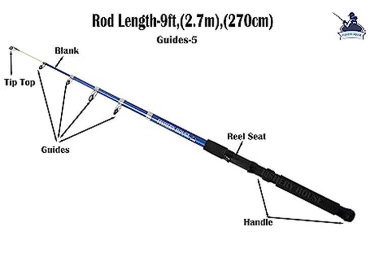 FISHERY HOUSE Microfiber Fishing Rod (270 cm_Multicolored) + Free Shipping