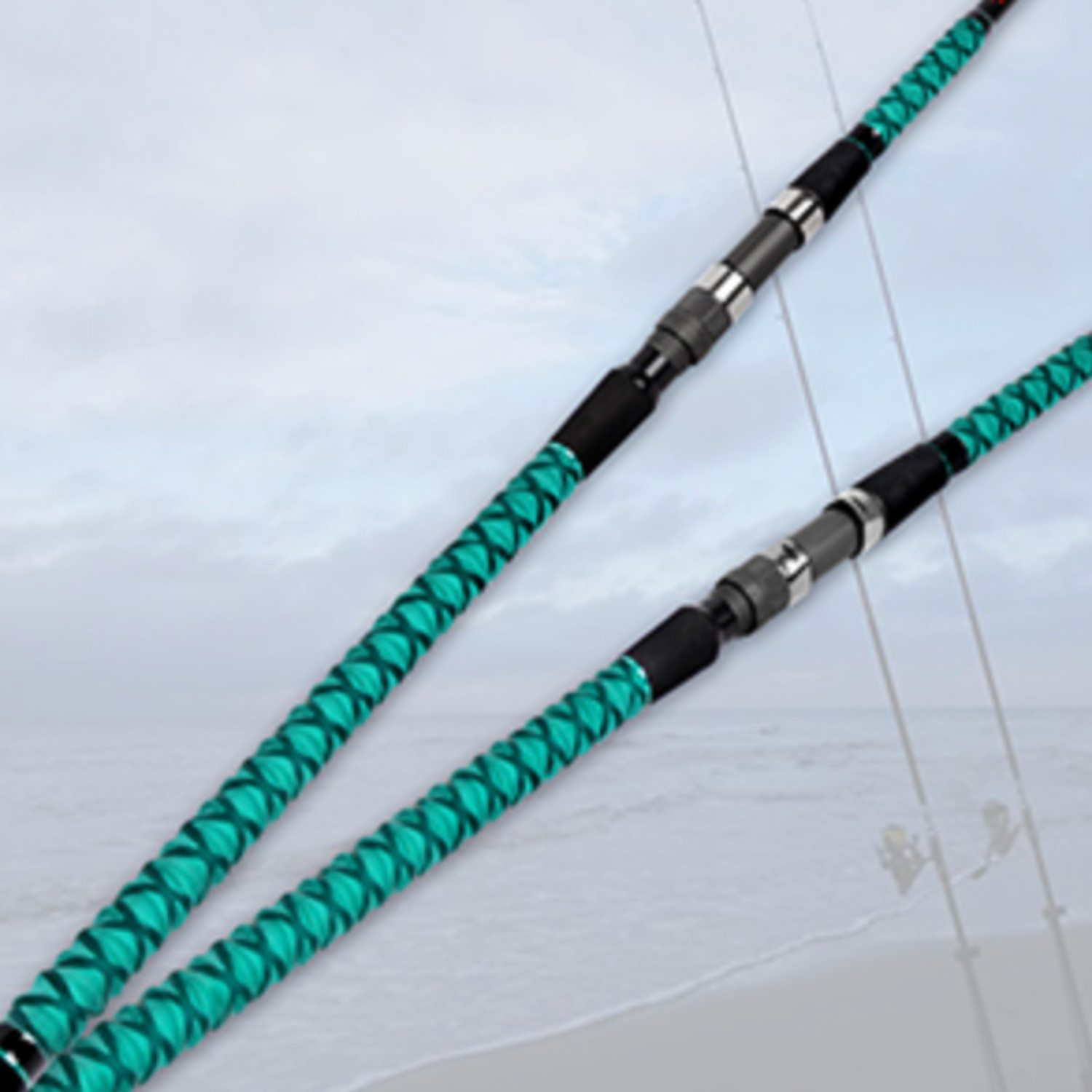 Fiblink 9FT Carbon Fiber Travel Surf Fishing Rod 4-Piece Spinning Saltwater