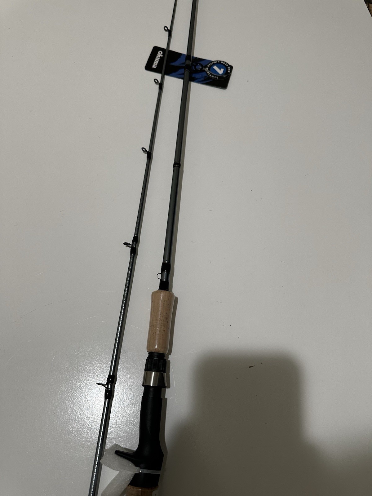 Okuma Convector Kokanee 7’6″ Light Moderate Casting Rod Graphite Cork 2pc 4-8lb