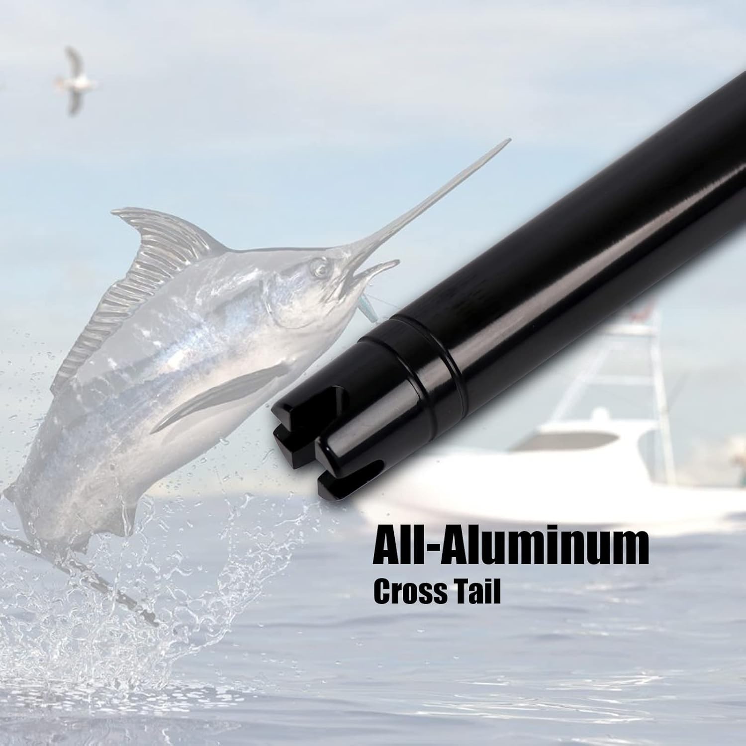 6.5′ Heavy Trolling Rod with Stainless Steel Rollers – Perfect for Deep Sea
