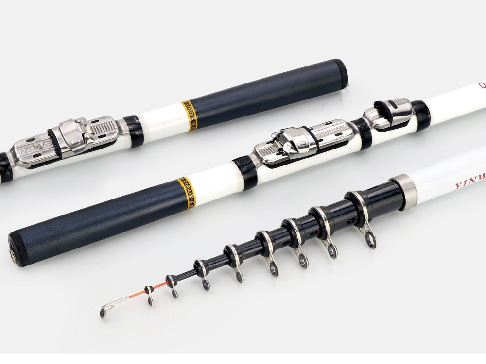 Spinning Rod Rock Fishing Carbon Fiber Mini Telescopic 1.5/1.8/2.1/2.4/2.7/3.0M