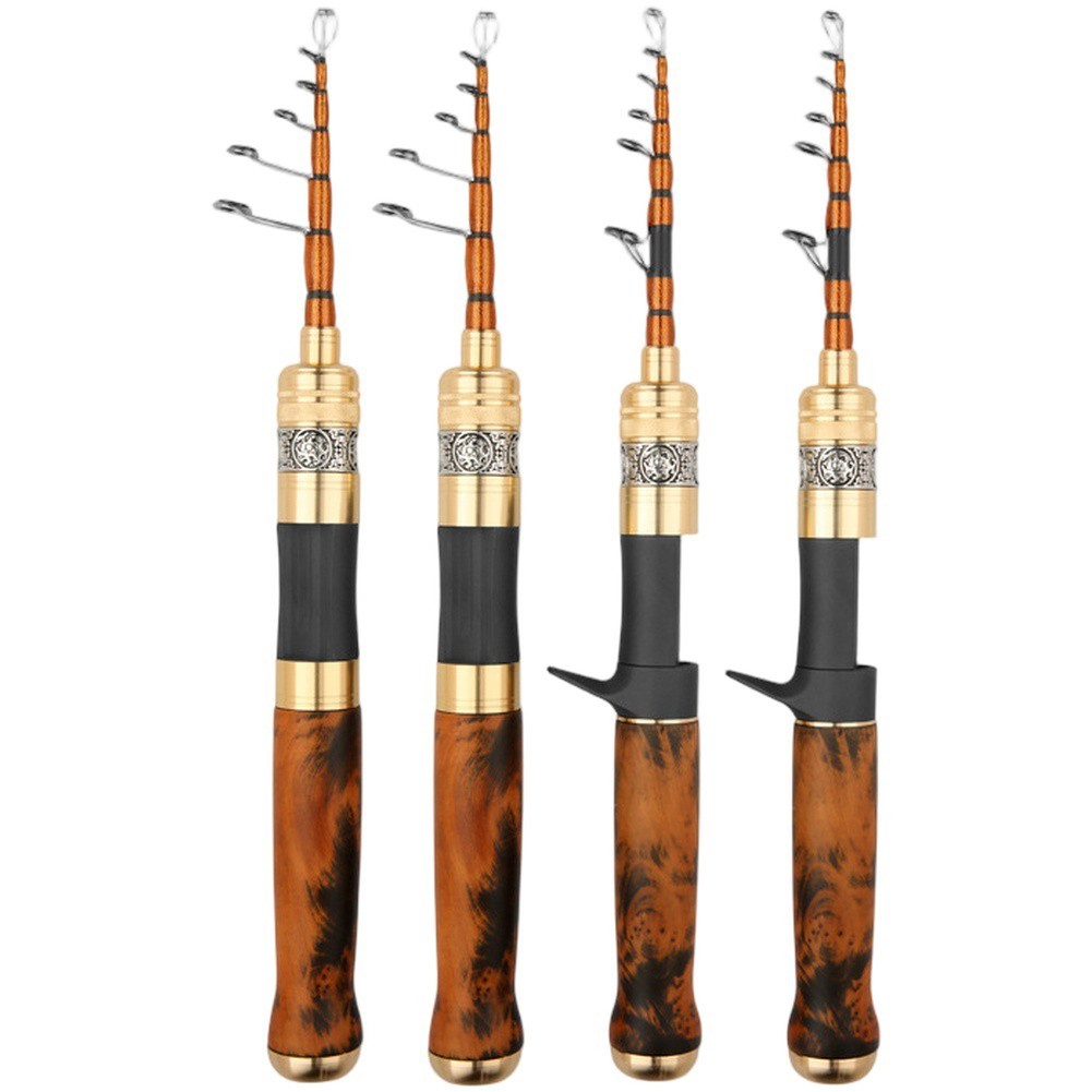 Fishing Rod Carbon Fiber With Solid Wood Handle And Titanium Tip 1 5 1 68 1 8M
