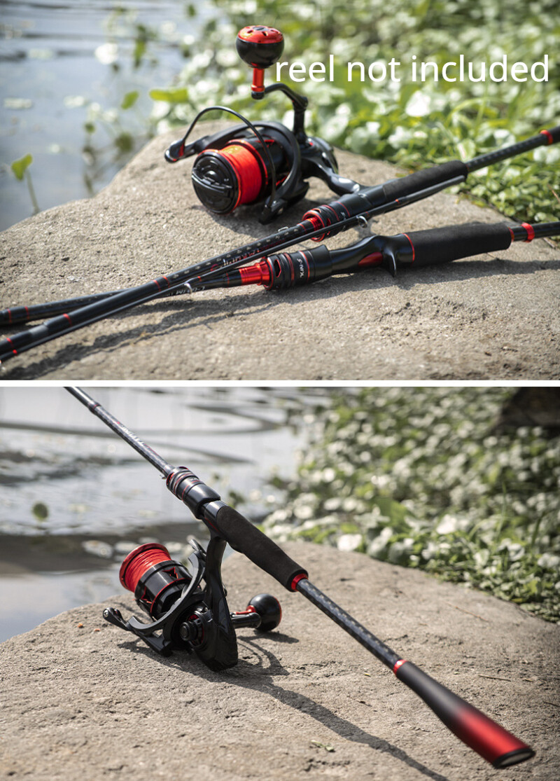 1.8M 2.1M 2.4M Fishing Rod 3 Section Poles Carbon Fiber Spinning/Casting Rods