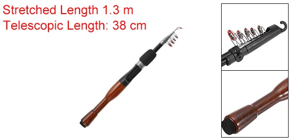 1.3 m Telescopic Fishing Rod Portable Mini Fishing Pole Collapsible Fishing Gear