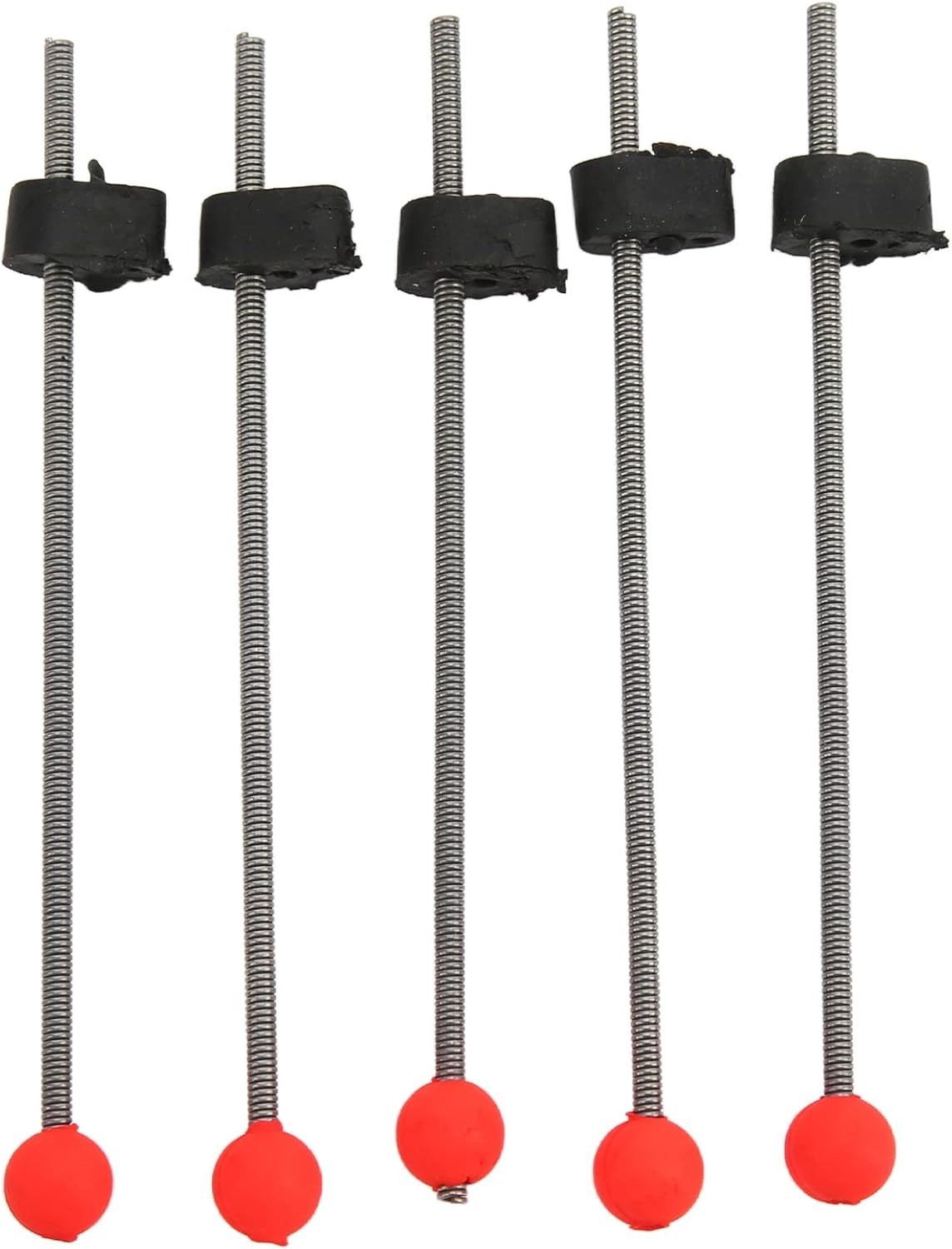 Compact 5PCS Red Spring Rod Tips – High Strength for Harsh Fishing Conditions