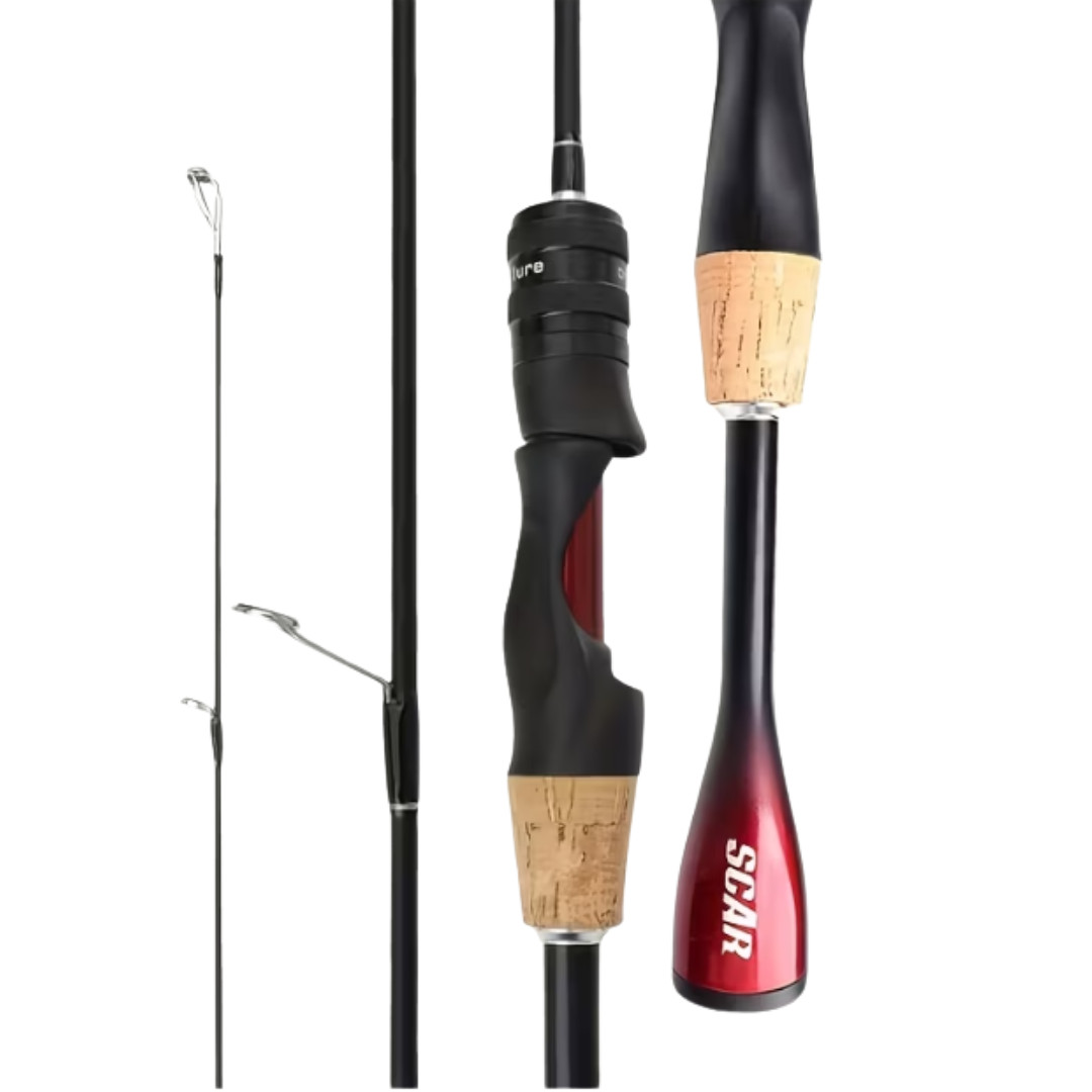 6 Feet Ultralight Fishing Rod Scar Spinning 2 Section Spinning Rod 1-6g Weight