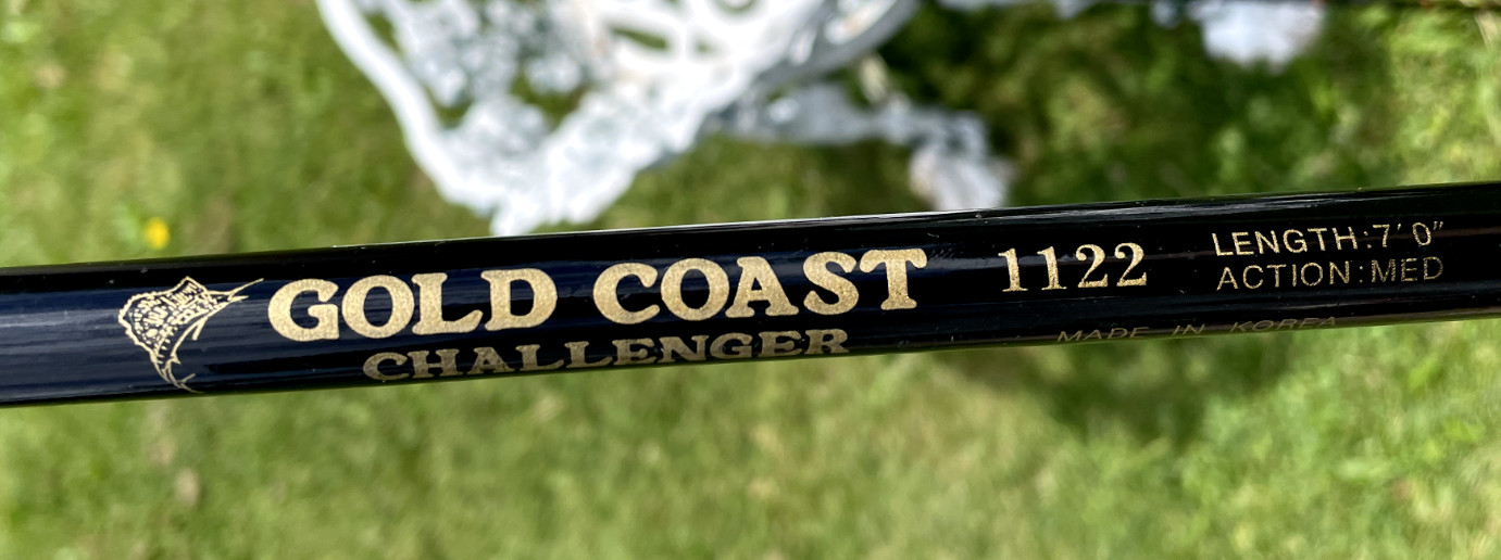Vintage Gold Coast Model 1122 Fishing Rod 7’ Med. Action 2 Pc.
